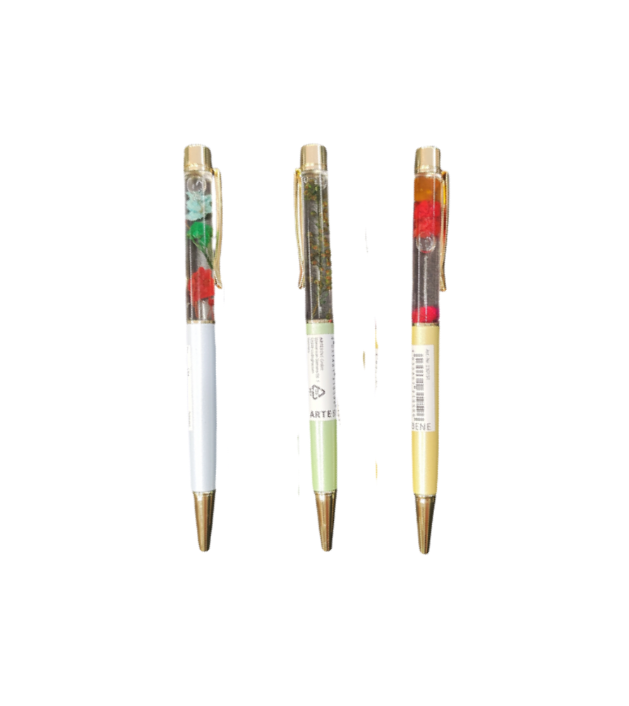Penna a Sfera con Fiori Colorati . Arte&bene