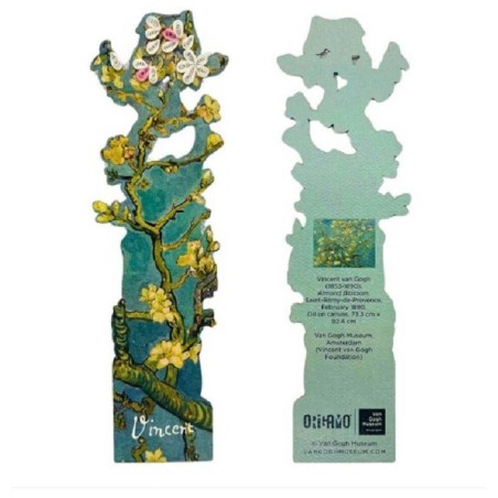 Segnalibro pop-up realizzato con la tecnica del quilling. Mandorlo in Fiore