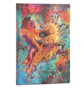 Paperblanks. Quaderno copertina rigida con elastico, pag. bianche cm 12x17. Dragon