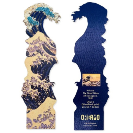 Segnalibro pop-up realizzato con la tecnica del quilling.L'onda di Hokusai
