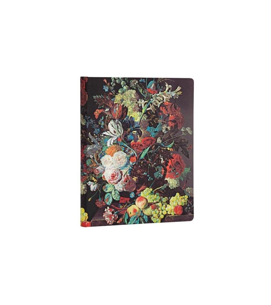 Paperblanks, quaderno taccuino rigido, cm 12x17, riga,Van Huysum