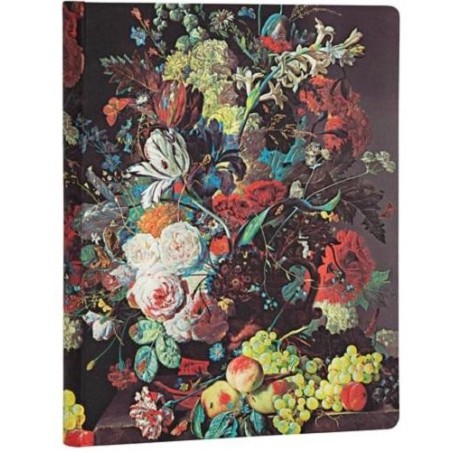 Paperblanks, quaderno taccuino rigido, cm 12x17, riga,Van Huysum
