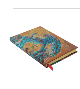 Paperblanks. Quaderno copertina rigida con elastico, a righe cm 12x17. L'ucello della felicita'