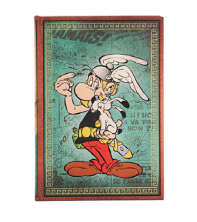 Paperblanks. Quaderno copertina rigida con elastico, pag. bianche cm 12x17. Asterix