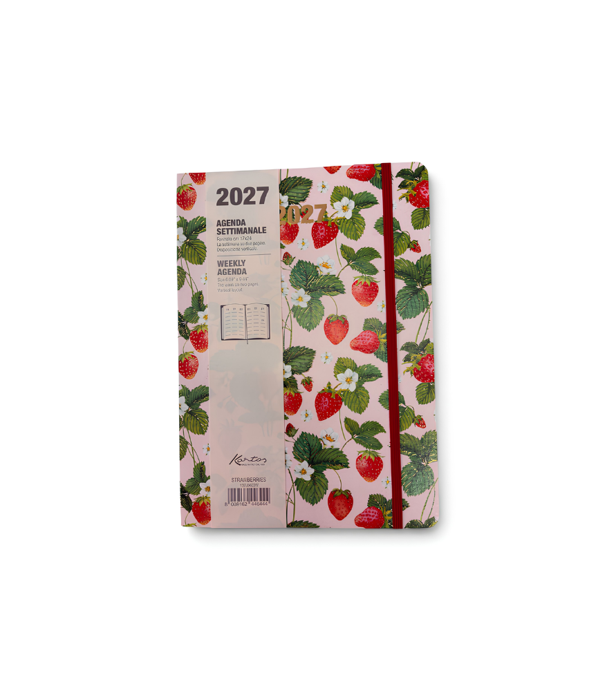Agenda Settimanale 2027 Kartos Strawberries 17x24 | Muse di Carta