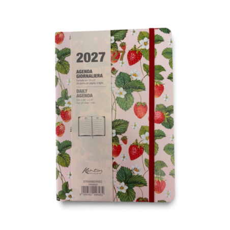 Agenda Giornaliera 2027 Kartos Strawberries 15x21 | Muse di Carta