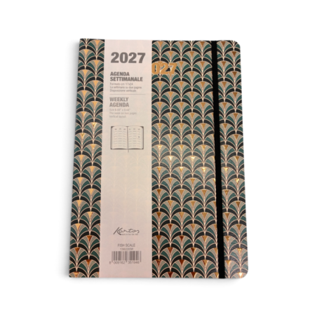 Agenda Settimanale 2027 Kartos Fish Scale 17x24 | Muse di Carta