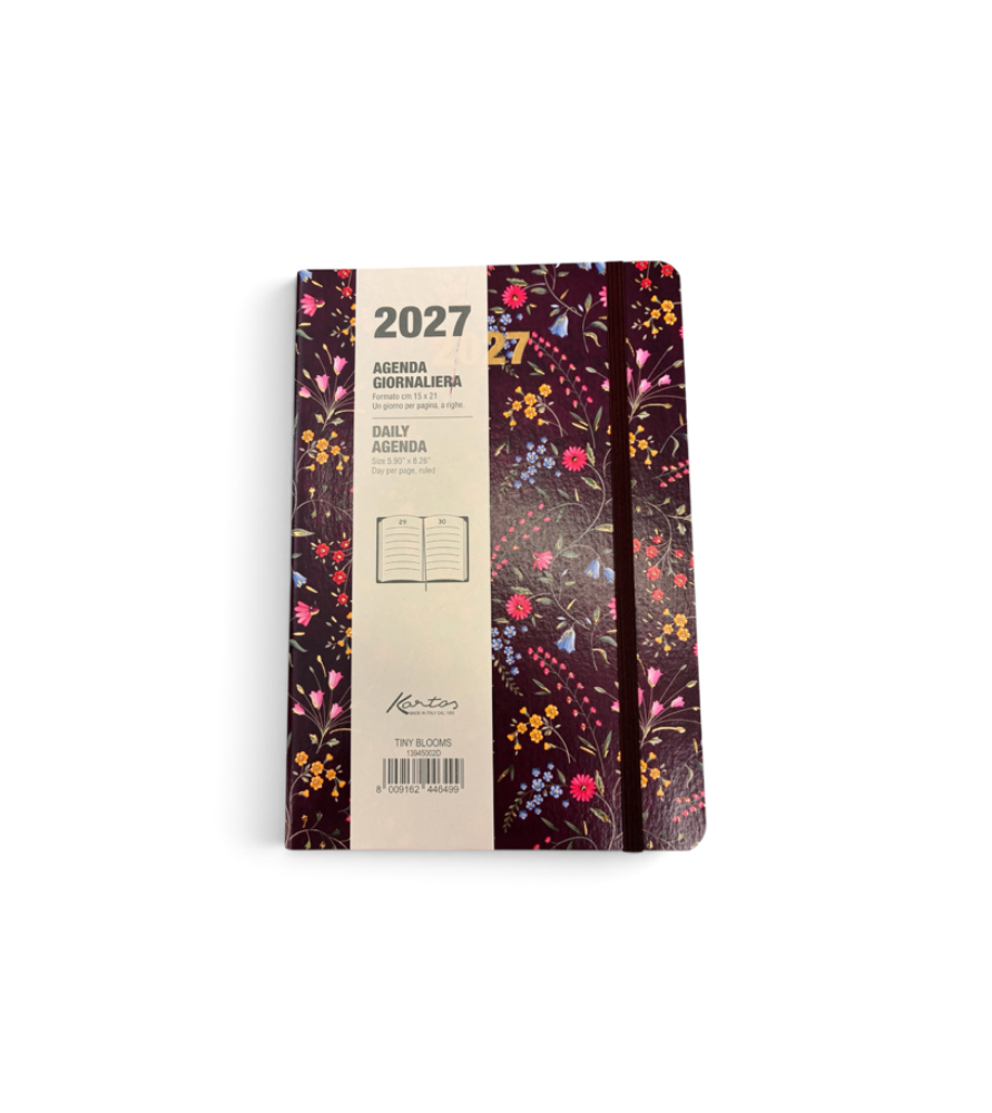 Agenda Giornaliera 2027 Kartos Tiny Blooms 15x21 | Muse di Carta