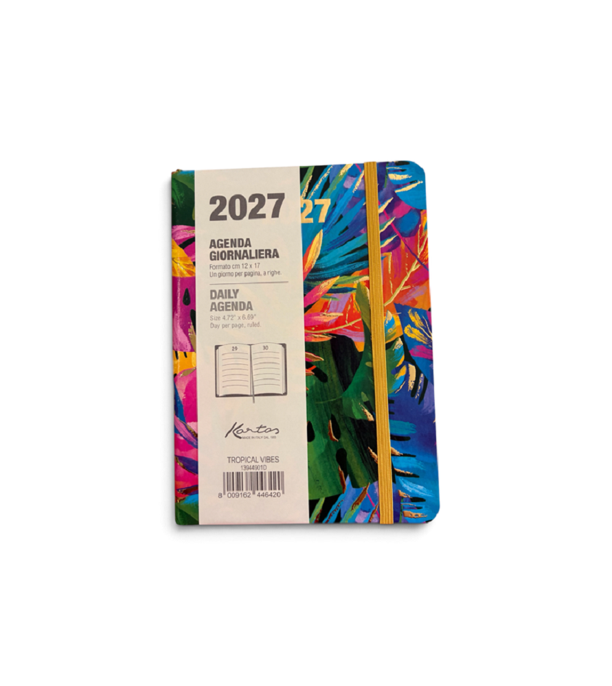 Agenda Giornaliera 2027 Kartos Tropical Vibes 12x17 cm