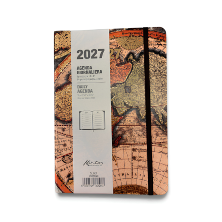 Agenda Giornaliera 2027 Kartos Globi 12x17 cm