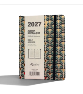 Agenda Giornaliera Kartos 2027 – Fish scale(12x17cm). Copertina flexi