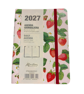 Agenda Giornaliera 2027 Kartos Strawberries 12x17 cm