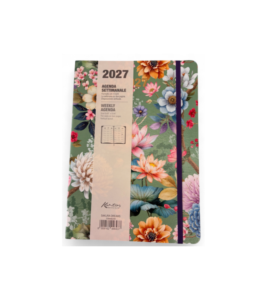 Agenda Settimanale 2027 Kartos Sakura Dreams 12x17 cm