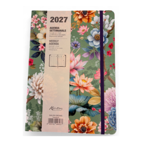 Agenda Settimanale 2027 Kartos Sakura Dreams 12x17 cm