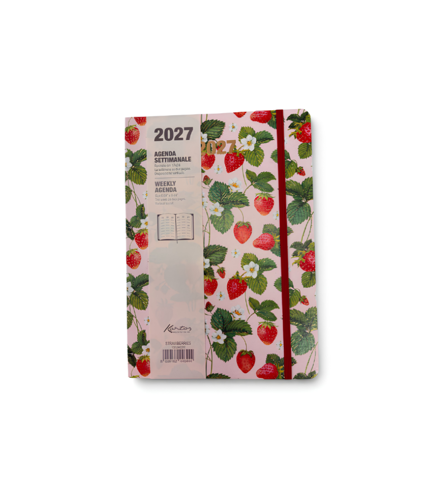Agenda Settimanale 2027 Kartos Strawberries 17x24 cm