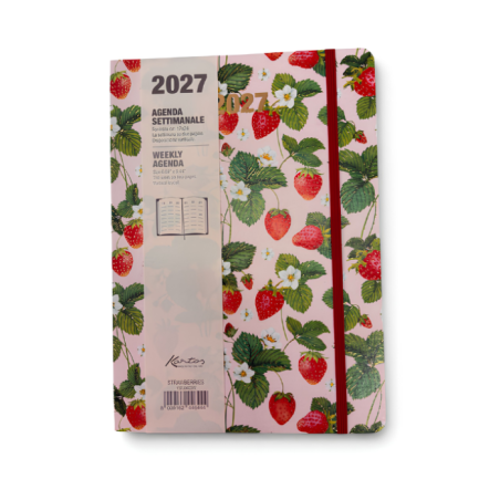 Agenda Settimanale 2027 Kartos Strawberries 17x24 cm