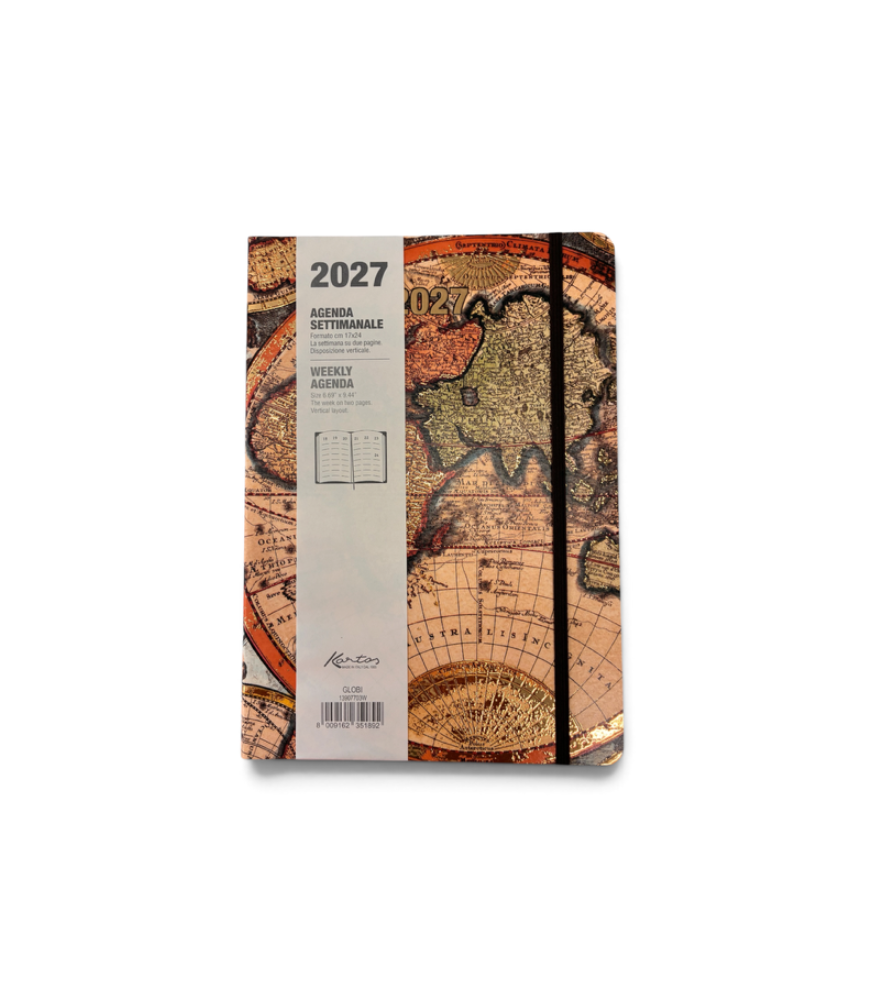 Agenda Settimanale 2027 Kartos Globi 12x17 cm
