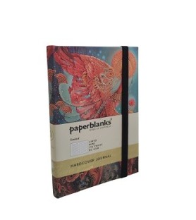 Paperblanks. Quaderno copertina rigida con elastico, a righe cm 8x12.Ucelli della felicita'
