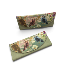 Astuccio porta occhiali 8,5x17cm, Artebene "Owls" (Gufi)