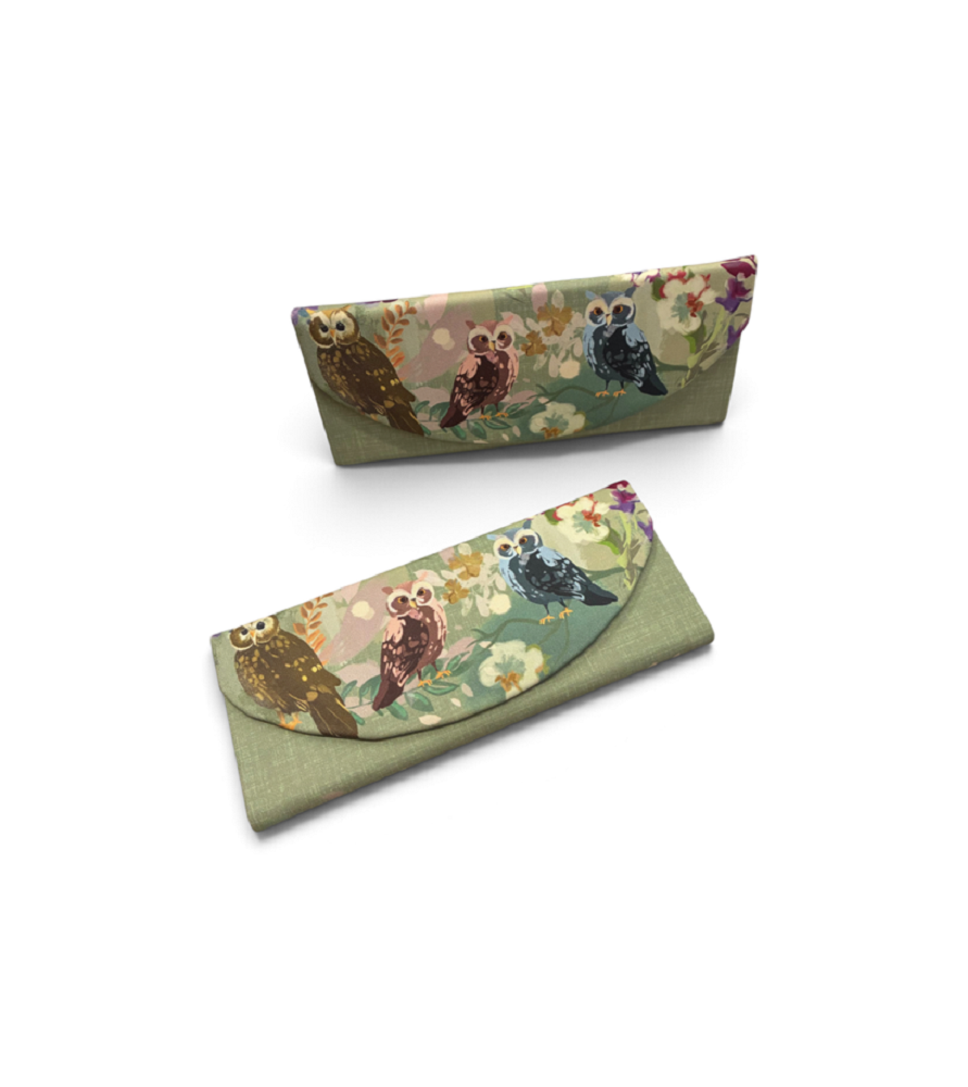 Astuccio porta occhiali 8,5x17cm, Artebene "Owls" (Gufi)