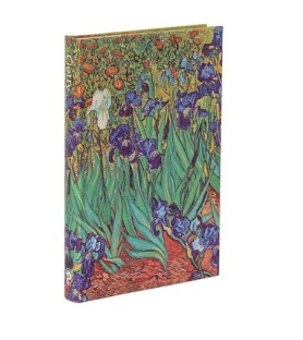 Paperblanks-Taccuino a righe copertina rigida con elastico. Cm 9x12. Iris di Van Gogh