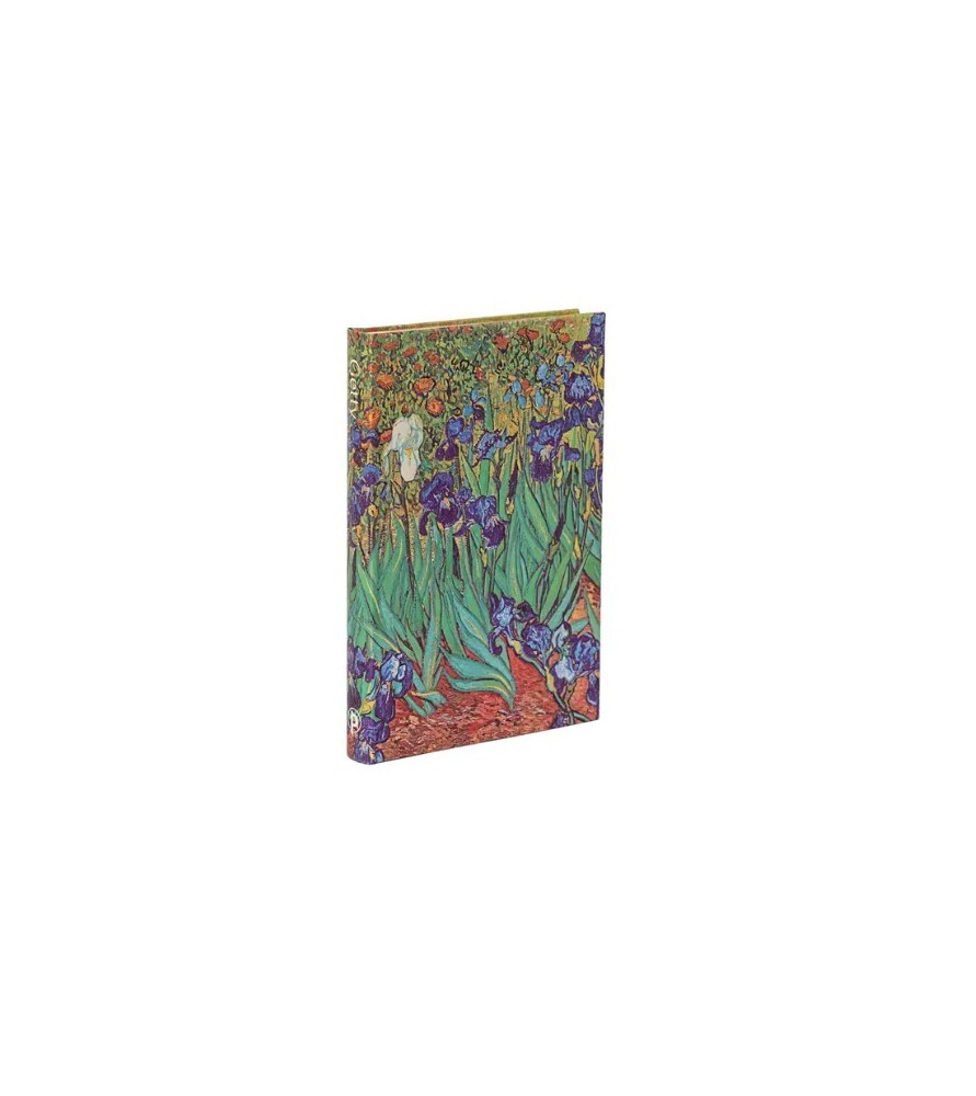 Paperblanks-Taccuino a righe copertina rigida con elastico. Cm 9x12. Iris di Van Gogh