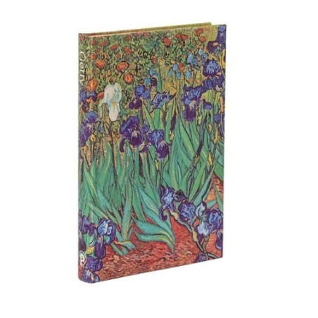 Paperblanks-Taccuino a righe copertina rigida con elastico. Cm 9x12. Iris di Van Gogh