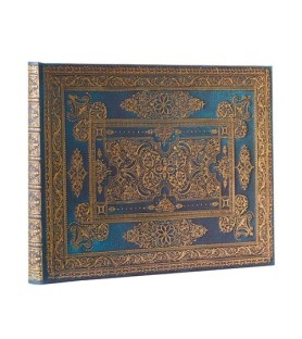 Paperblanks , Libro degli Ospiti (230mm x 180mm) bianco. Blu Lussuoso