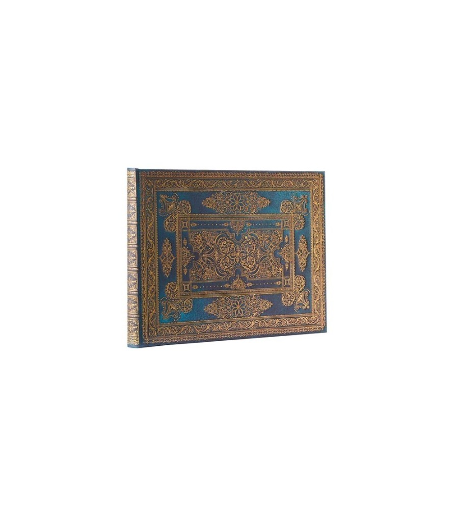 Paperblanks , Libro degli Ospiti (230mm x 180mm) bianco. Blu Lussuoso