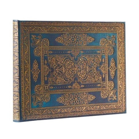 Paperblanks , Libro degli Ospiti (230mm x 180mm) bianco. Blu Lussuoso