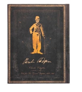 Taccuino 180x230mm, a righe,chiusura elastico,carta avorio,144pag - Charlie Chaplin