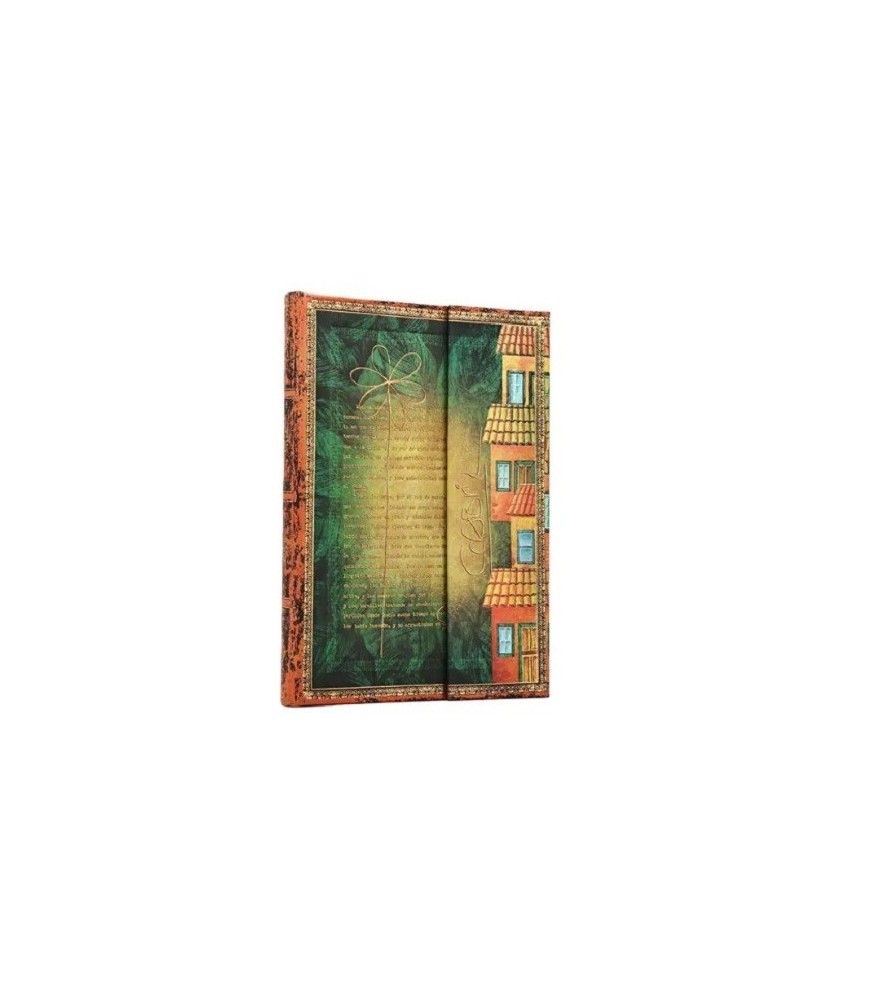 Paperblanks. Taccuino copertina rigida, interno a righe,. cm 18x24 -  García Márquez, Cent'anni di solitudine