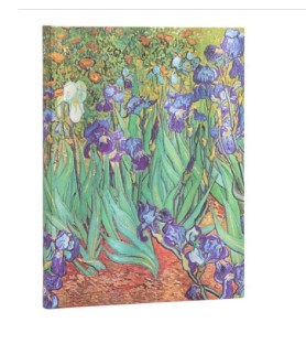 Paperblanks. Taccuino 18 x 24 cm rigido a righe. Gli iris di Van Gogh