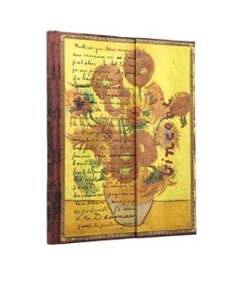 Paperblanks. Taccuino 18 x 24 cm rigido a righe. Van Gogh, Girasoli