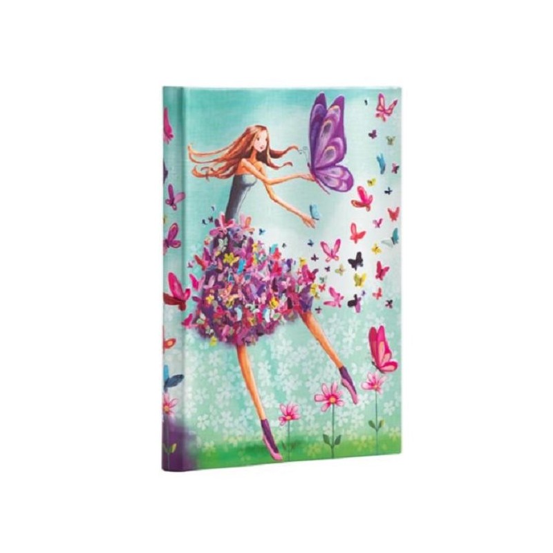 Paperblanks- Taccuino riga , copertina rigida,cm 13x18 - Farfalle estive