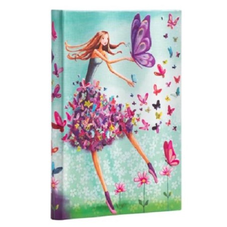 Paperblanks- Taccuino riga , copertina rigida,cm 13x18 - Farfalle estive