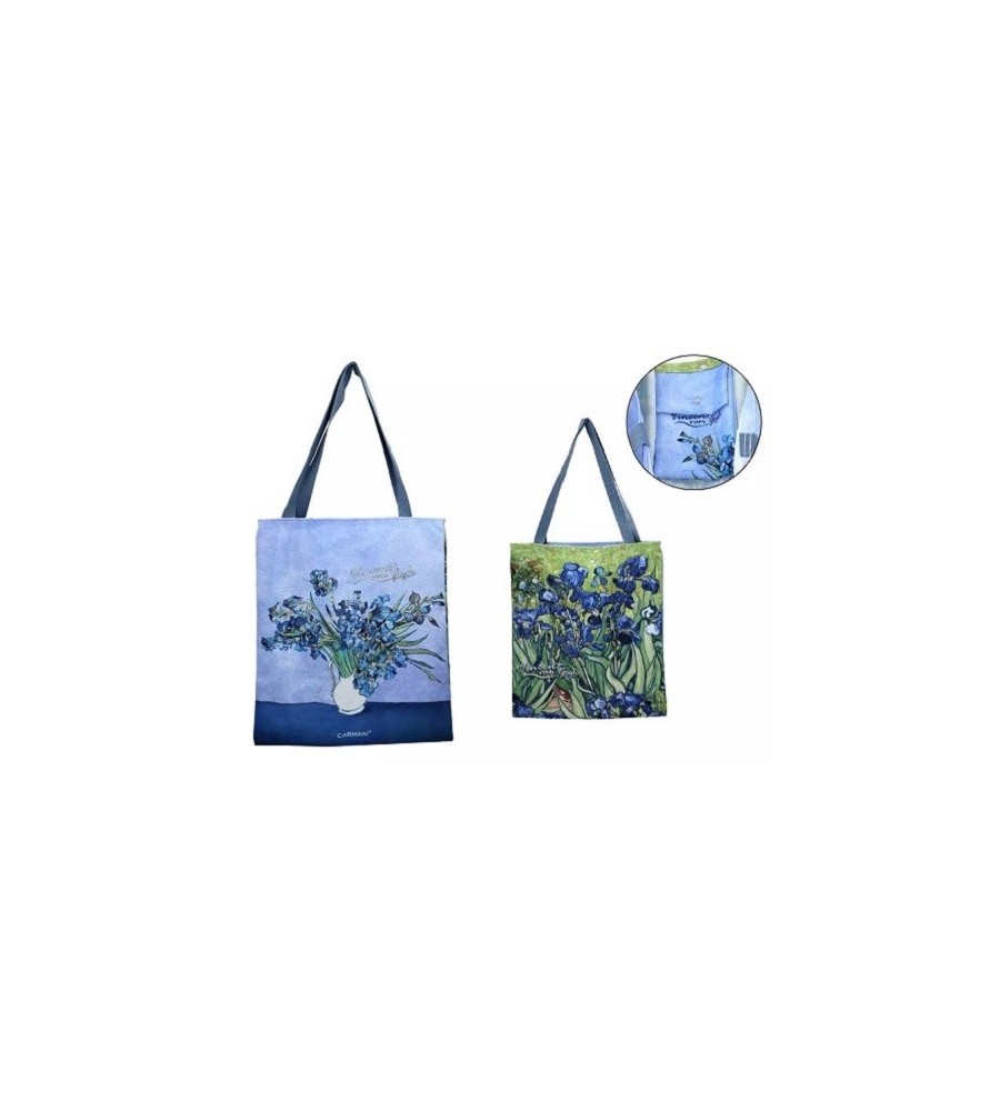 Borsa a  tracolla 39X44 cm -V. van Gogh, Iris -Carmani