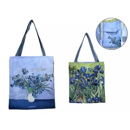 Borsa a  tracolla 39X44 cm -V. van Gogh, Iris -Carmani