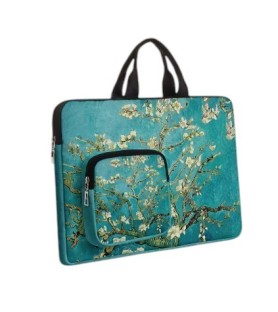 Custodia, porta laptop con manici in neoprene.Mandorlo. Cm 36,5  x 25.
