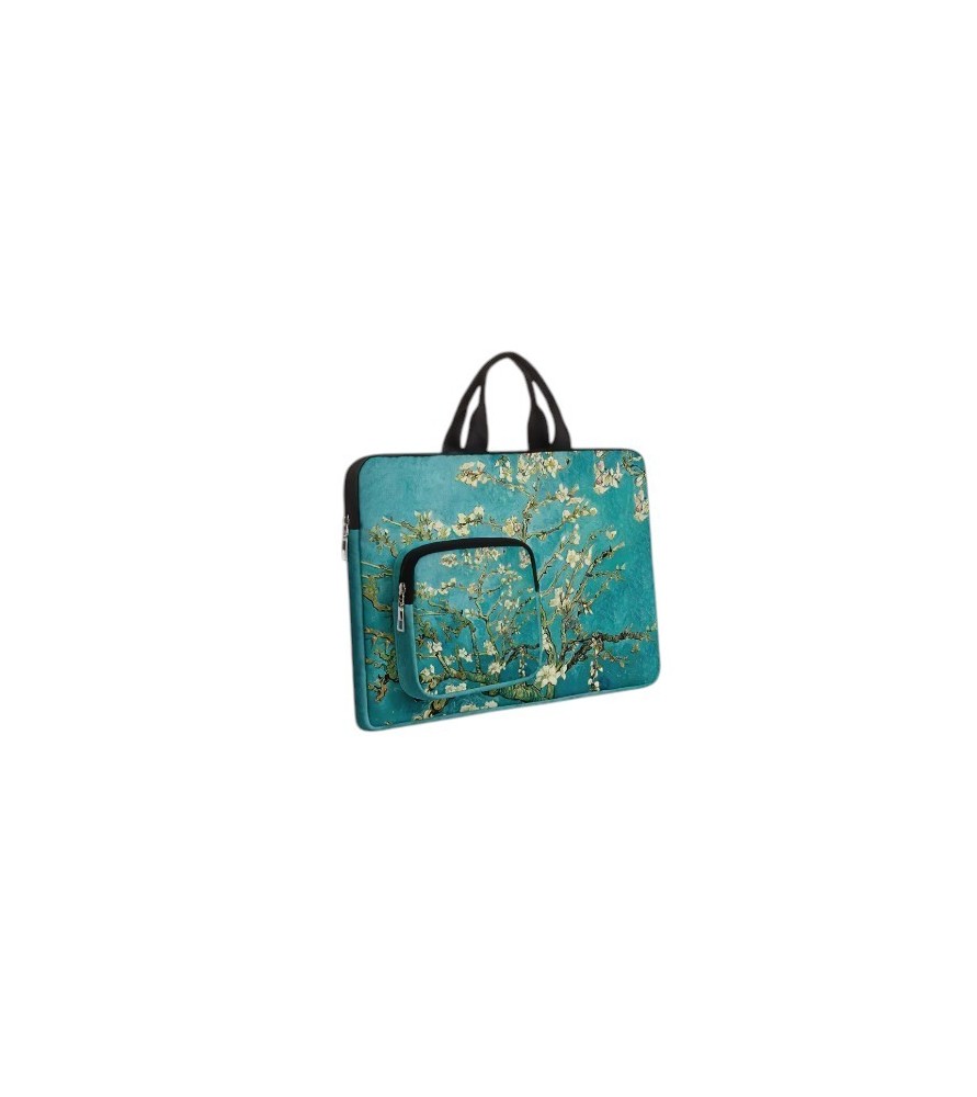 Custodia, porta laptop con manici in neoprene.Mandorlo. Cm 36,5  x 25.