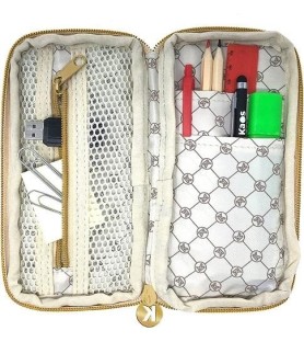 Astuccio Organizer con Cerniera - V Gogh - semi rigido, zip interna e tasche porta penne