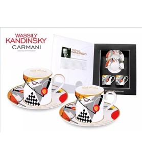 Set 2 Tazzine da Caffè in porcellana , "Orange" di Kandinsky