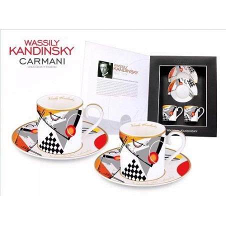 Set 2 Tazzine da Caffè in porcellana , "Orange" di Kandinsky