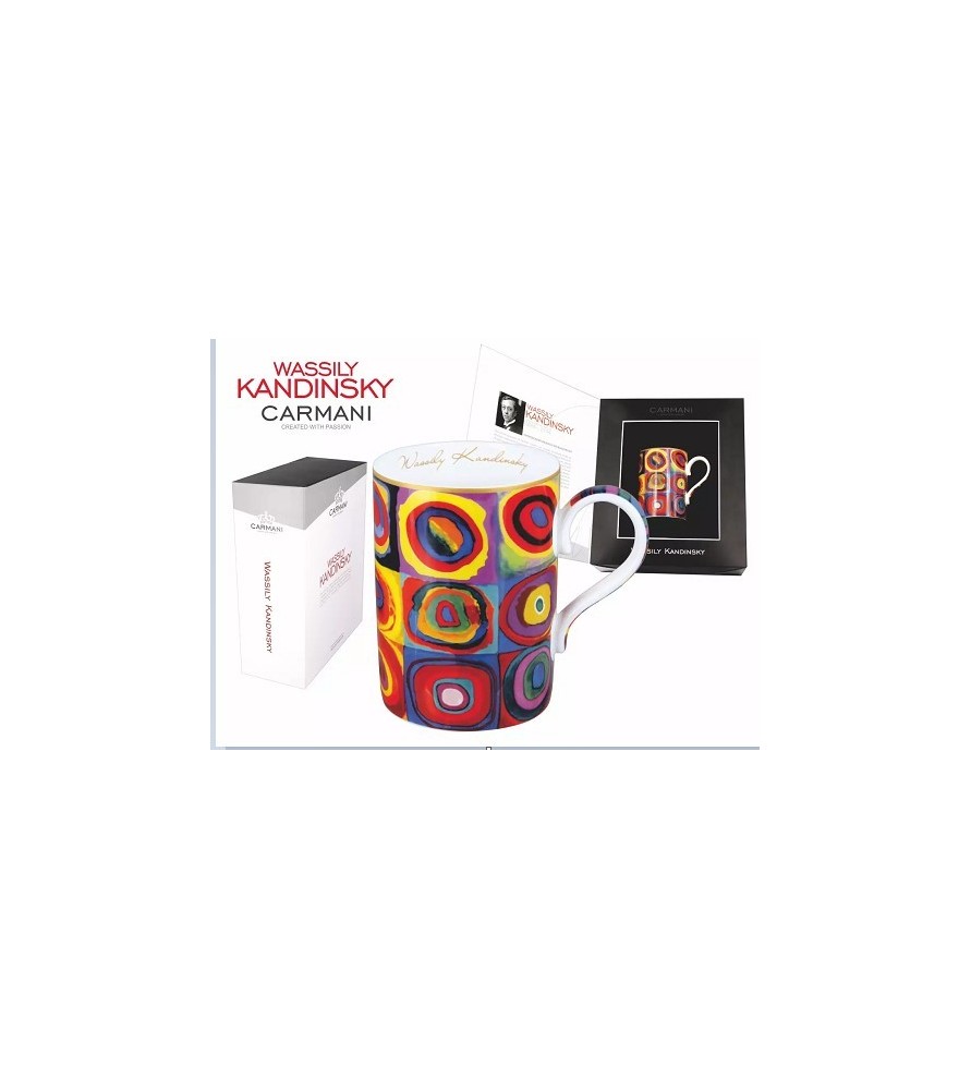 Tazza - Wassily Kandinsky, Studio di colore. Quadrati con cerchi concentrici. 380ml