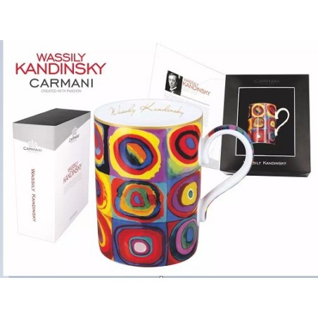 Tazza - Wassily Kandinsky, Studio di colore. Quadrati con cerchi concentrici. 380ml