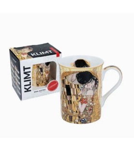 Mug Il Bacio di Gustav Klimt Sfondo Crema 360ml | Carmani