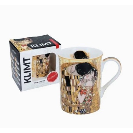 Mug Il Bacio di Gustav Klimt Sfondo Nero 360ml | Carmani