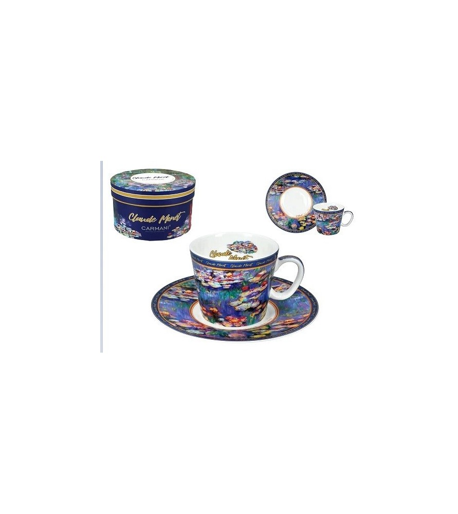 Tazzina Caffè Espresso e Piattino Ninfee Monet 100ml | Carmani