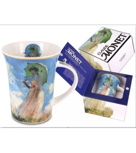 Tazza Porcellana Monet Donna con l'Ombrello 350ml |Carmani