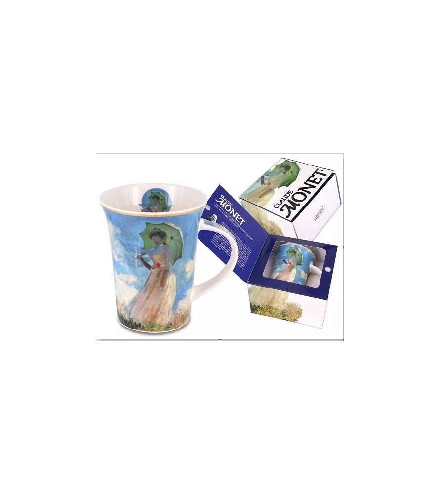 Tazza Porcellana Monet Donna con l'Ombrello 350ml |Carmani